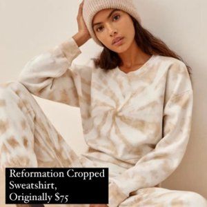 Reformation Tye-Die Cropped Sweatshirt